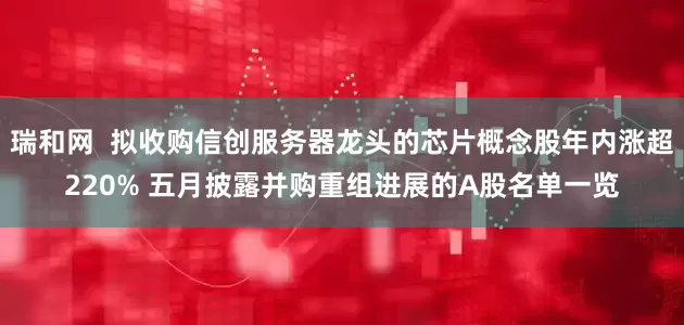 瑞和网  拟收购信创服务器龙头的芯片概念股年内涨超220% 五月披露并购重组进展的A股名单一览